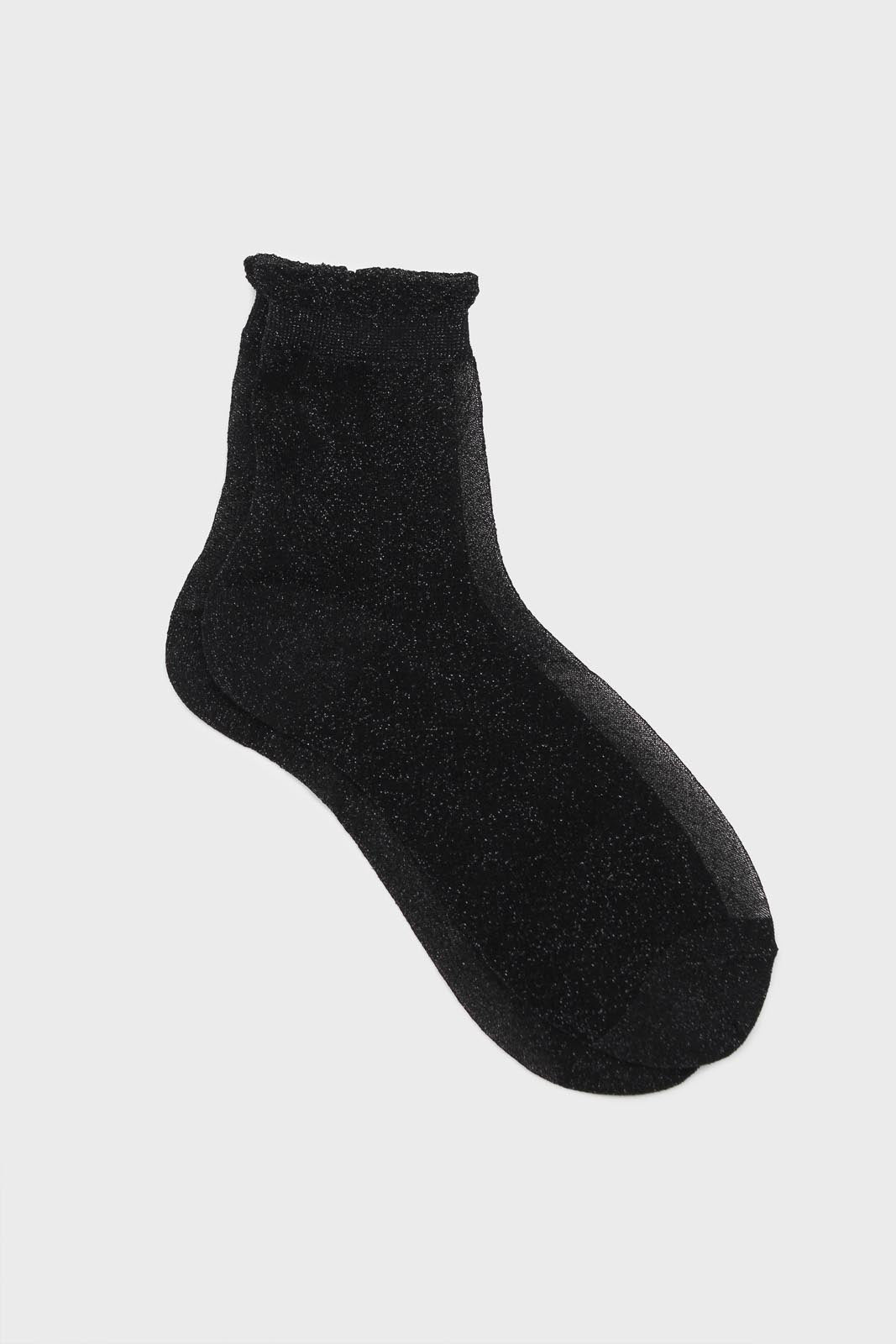 Black glitter superstar socks