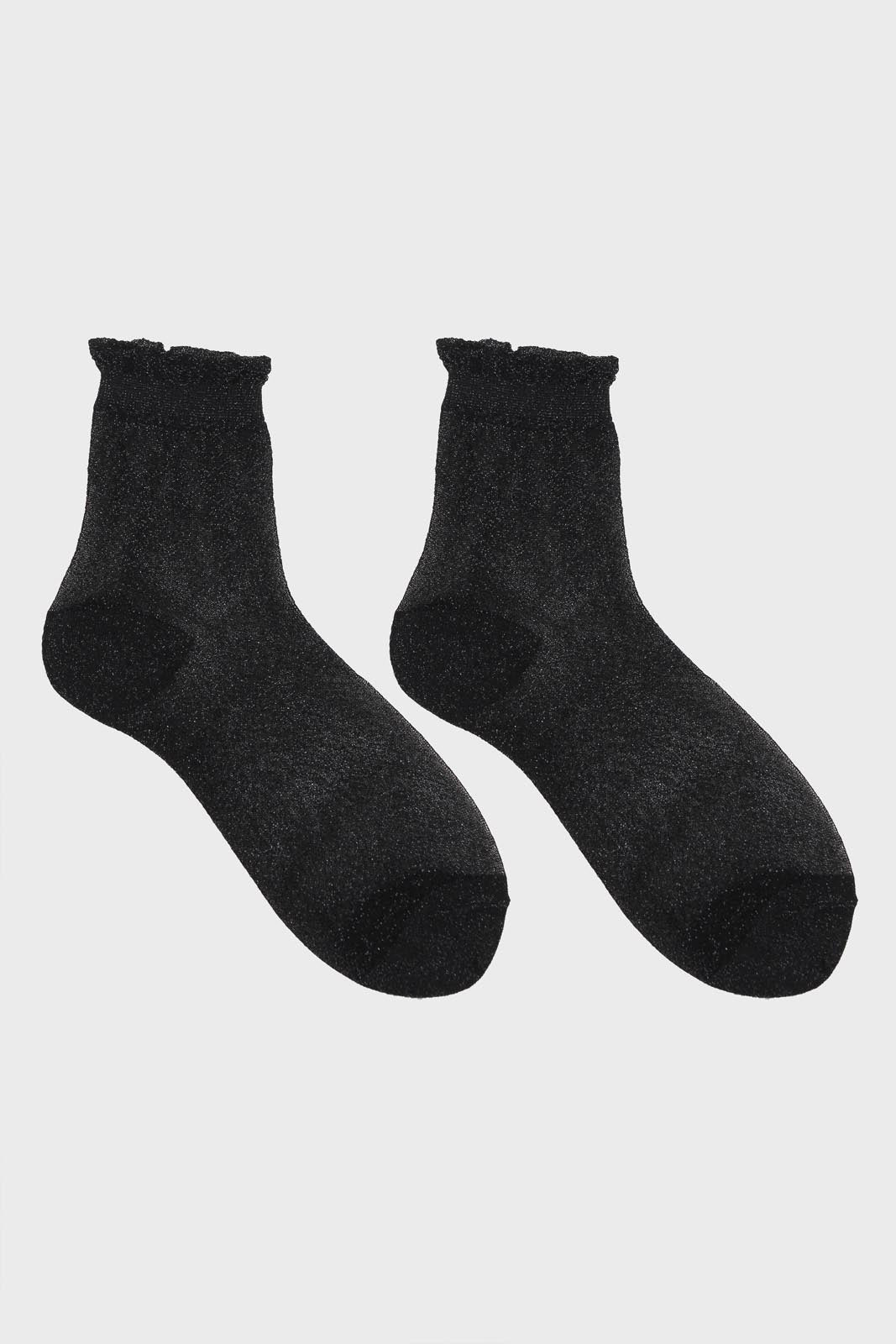 Black glitter superstar socks