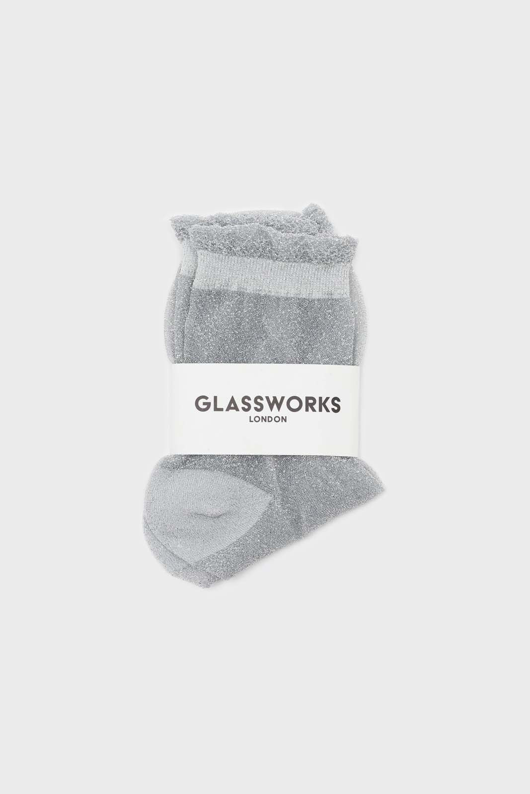 Silver glitter superstar socks