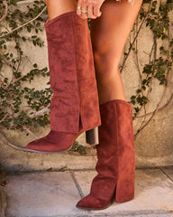 Sierrah Foldover Faux Suede Boots