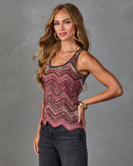 Simply Gather Chevron Knit Tank Top