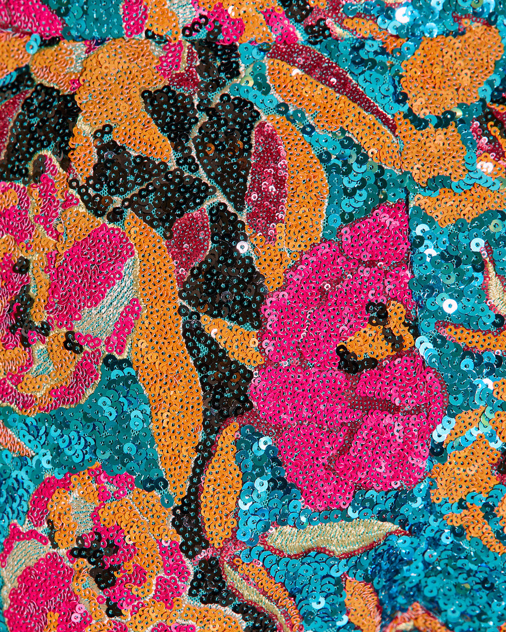 Tropical Nights Floral Sequin Embellished Shorts