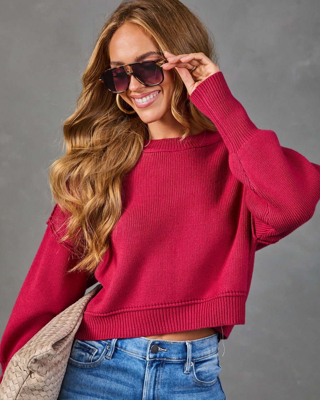Elouise Cropped Crewneck Sweater