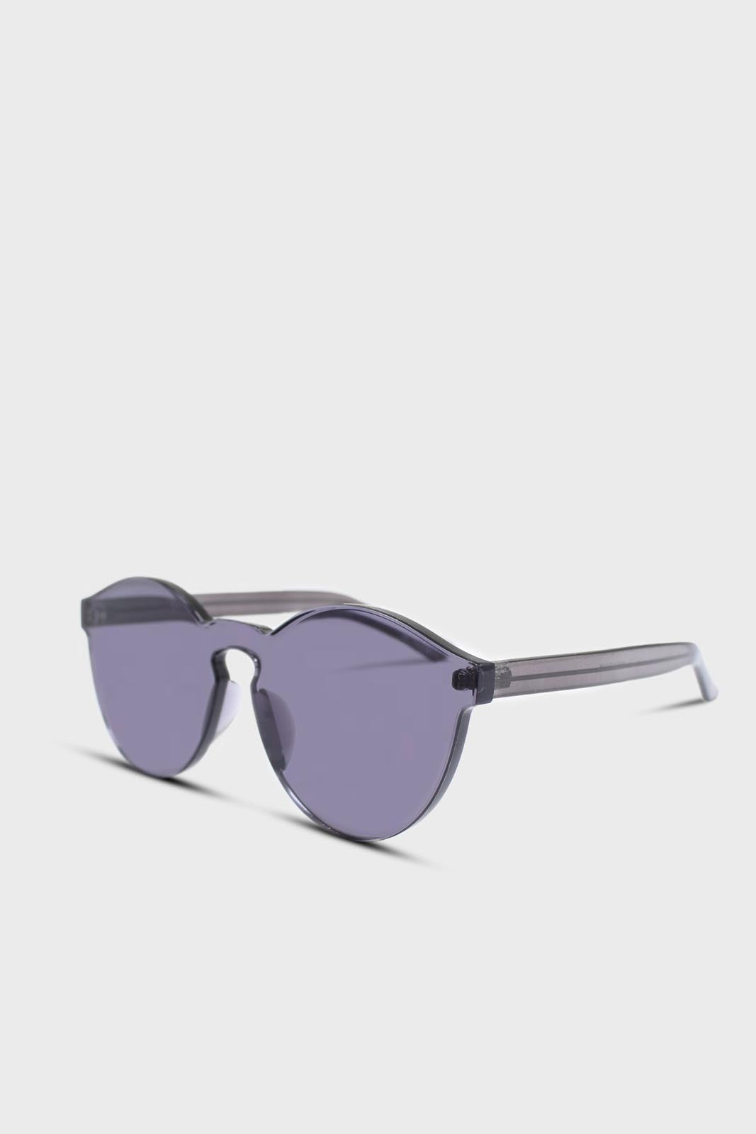 Charcoal frameless round sunglasses