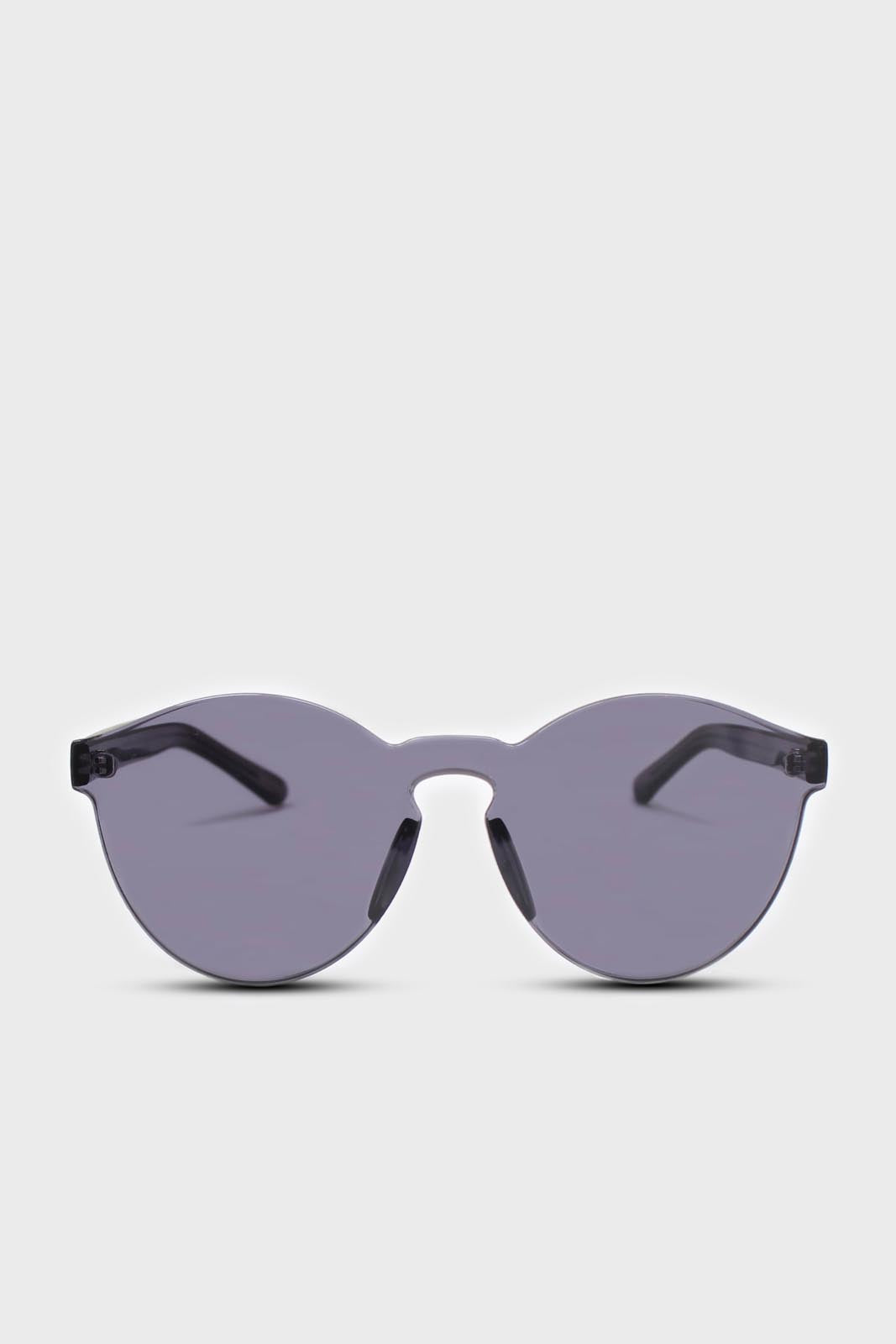 Charcoal frameless round sunglasses