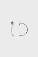 Silver star half hoop