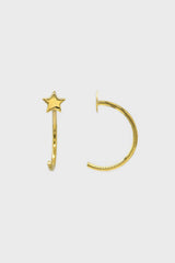 Gold star half hoop