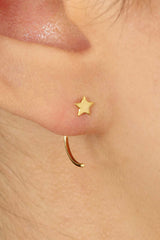 Gold star half hoop