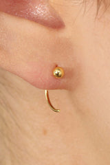 Gold ball half hoop