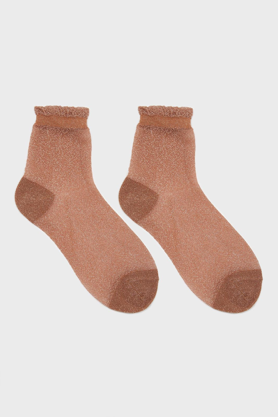Dusty rose pink glitter superstar socks