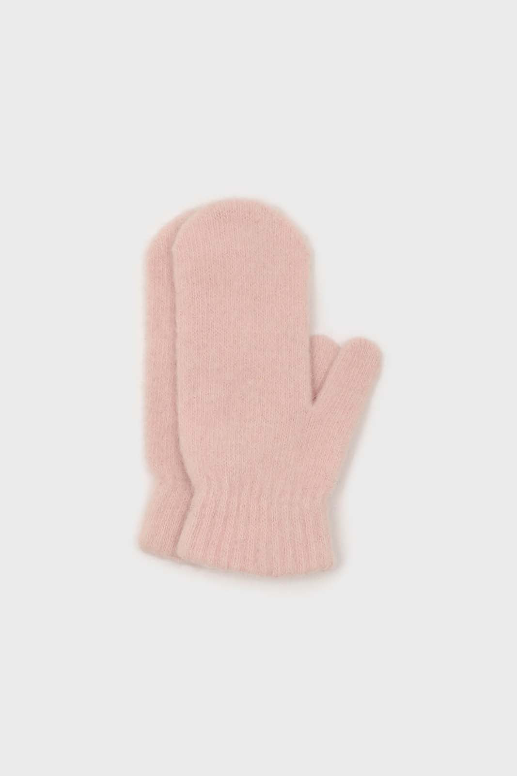Light pink mohair mittens