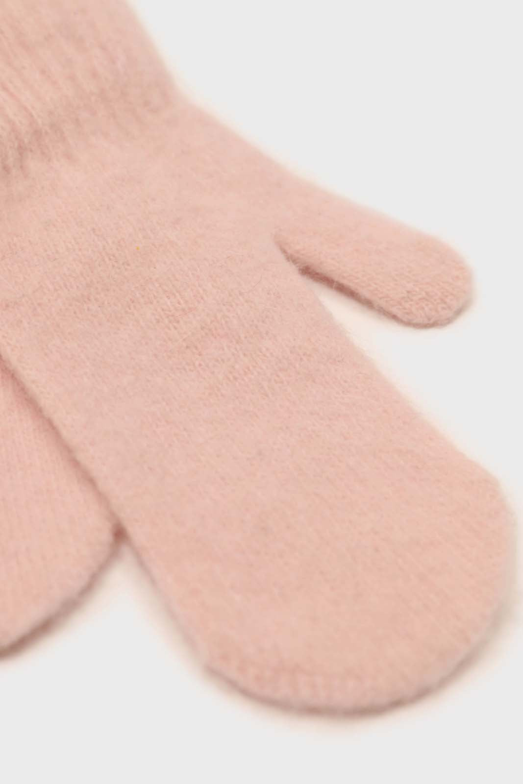 Light pink mohair mittens