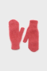 Dusty rose mohair mittens