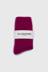 Bright purple angora smooth socks