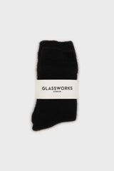Black angora smooth socks