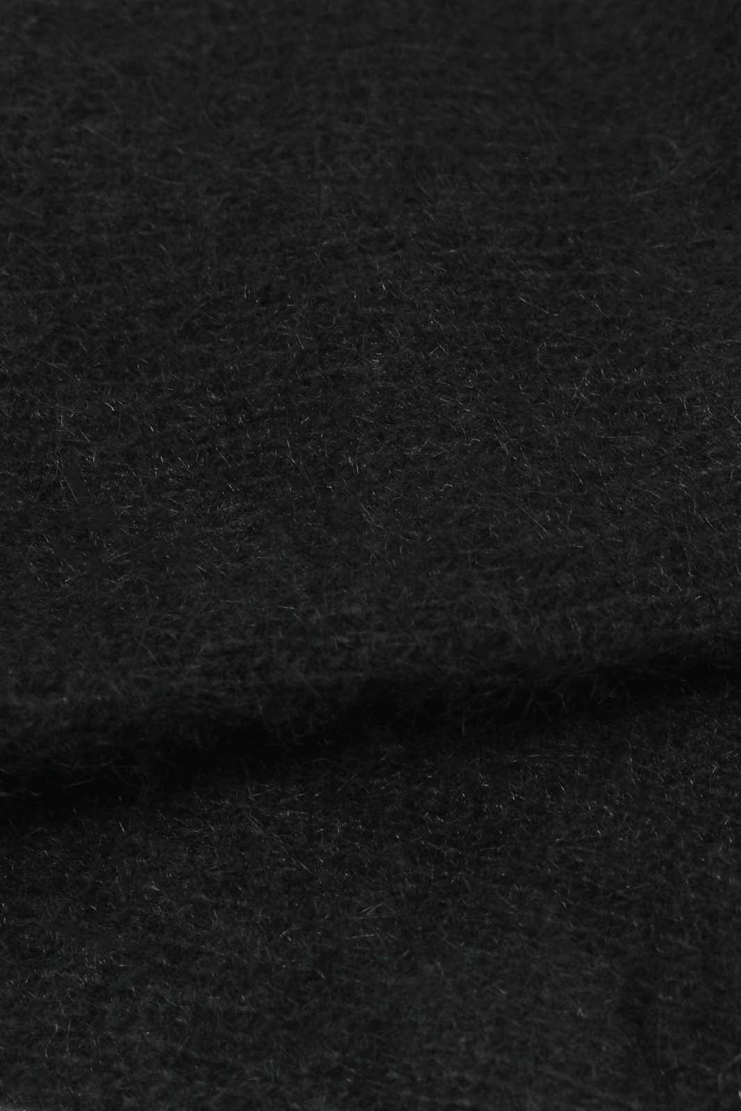 Black angora smooth socks