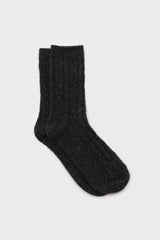 Charcoal grey rainbow fleck thick socks