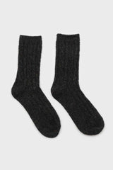 Charcoal grey rainbow fleck thick socks