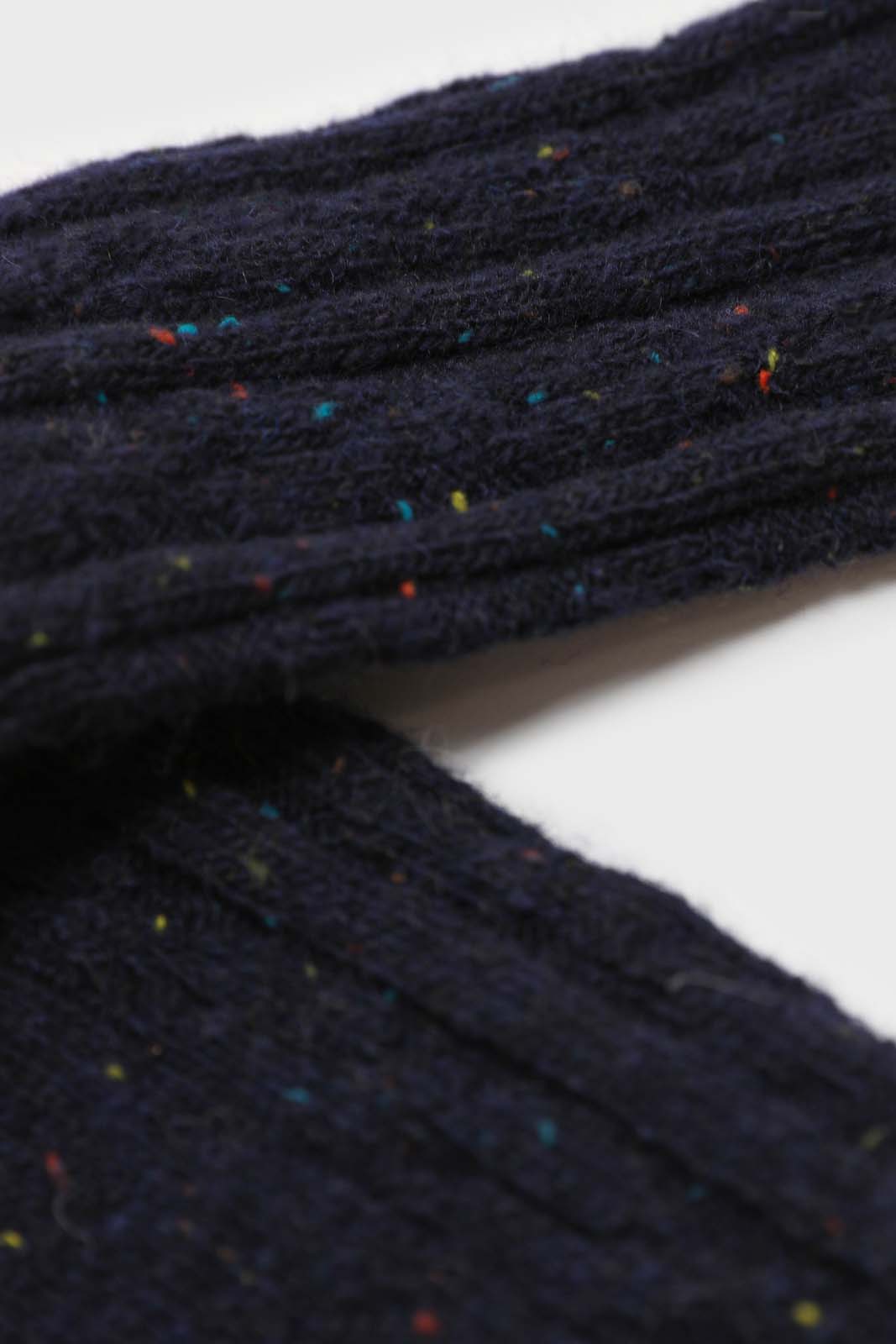 Dark blue rainbow fleck thick socks