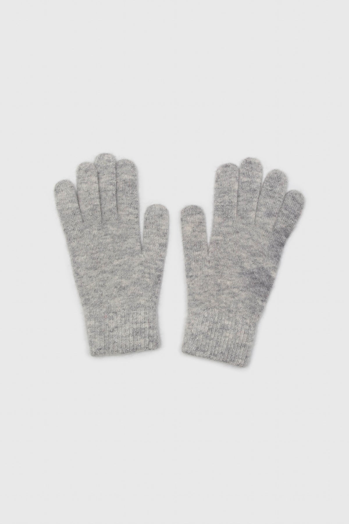 Light grey mohair gloves