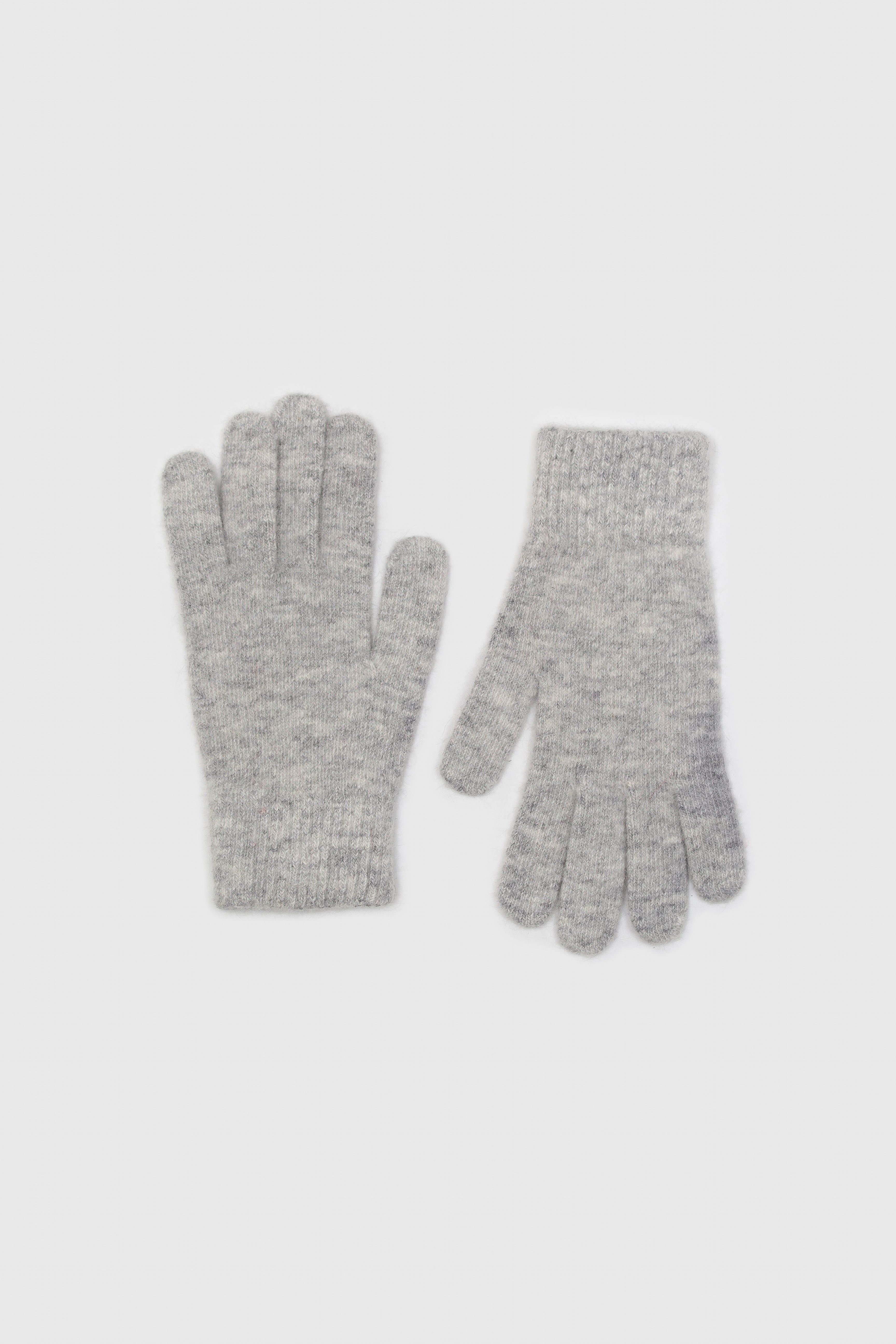 Light grey mohair gloves