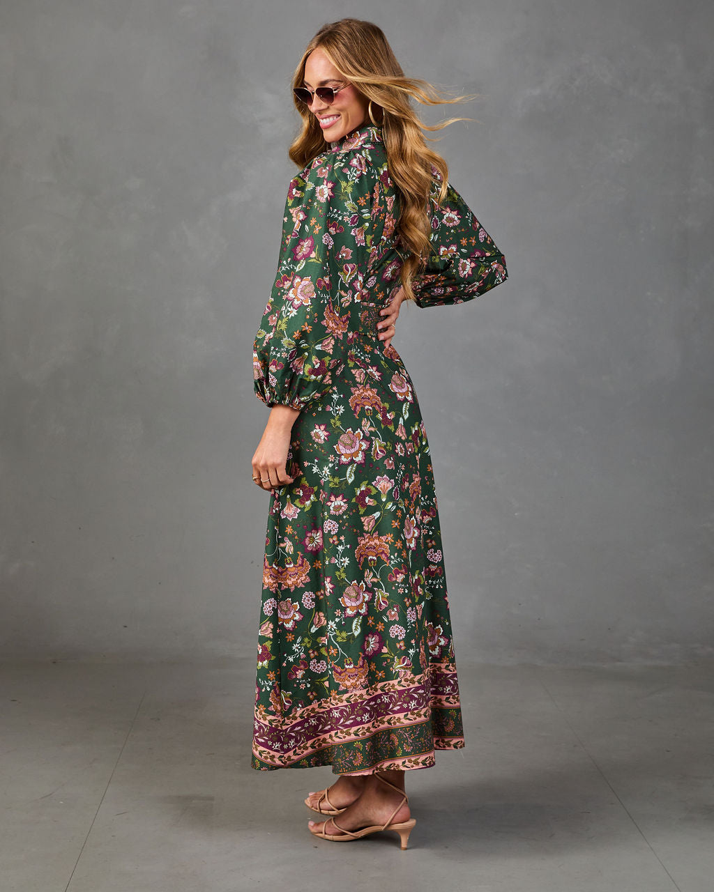 Quiet Meadow Belted Floral Maxi Dress