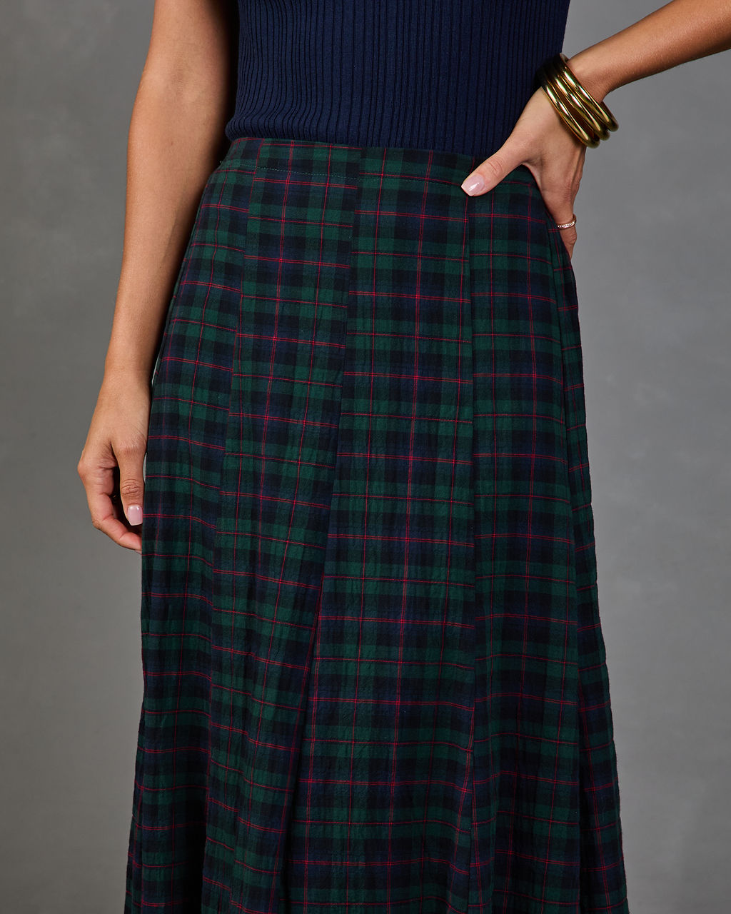 Darcey Plaid Maxi Skirt