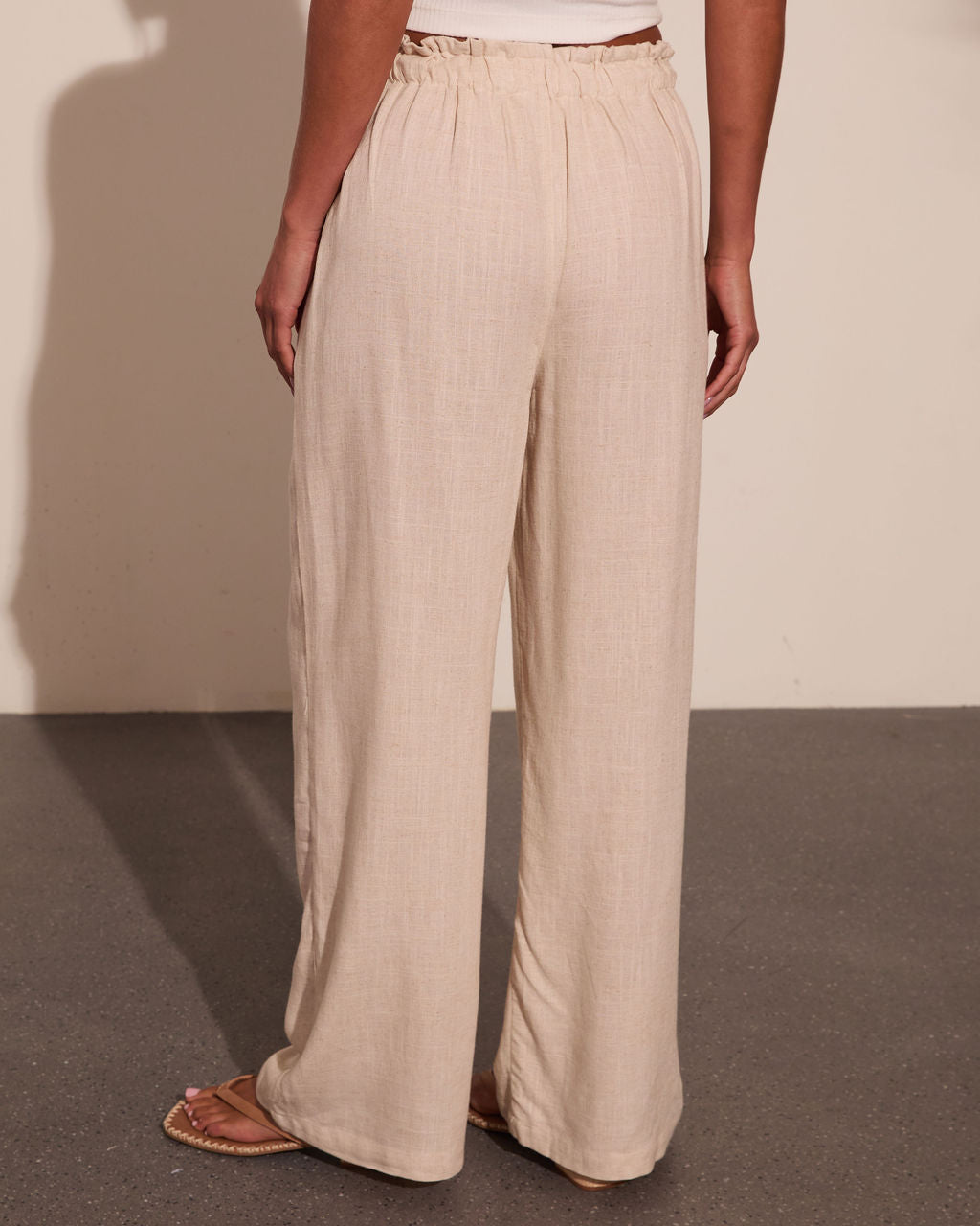 Shaylen Linen Blend Drawstring Pants
