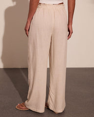 Shaylen Linen Blend Drawstring Pants