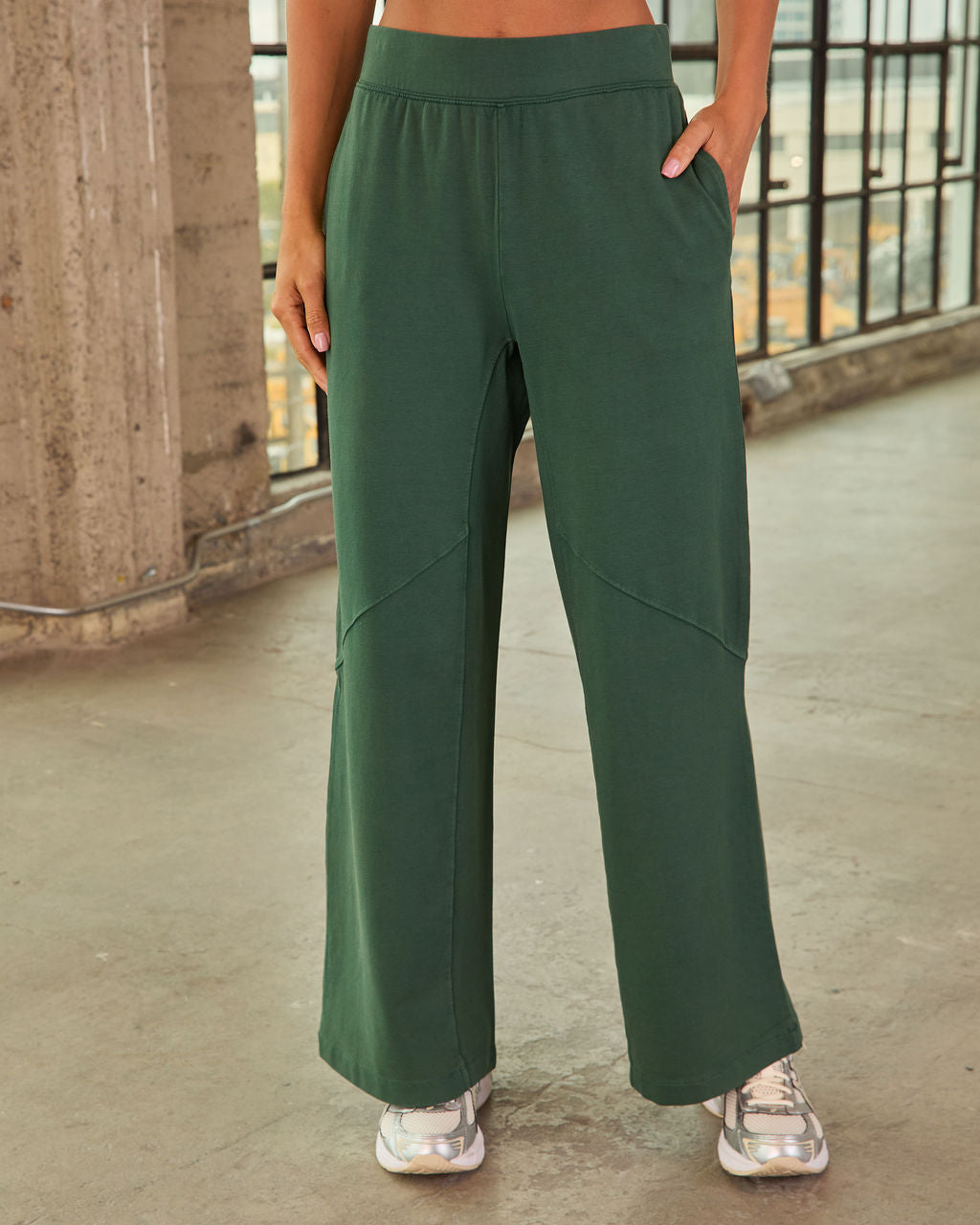 Good Stretch Knit High Rise Track Pants