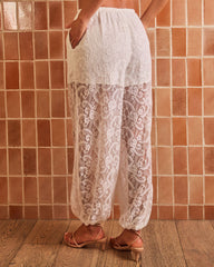 Whisper Tide Drawstring Lace Balloon Pants