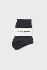 Purple metallic tiny stripe socks