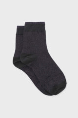 Purple metallic tiny stripe socks