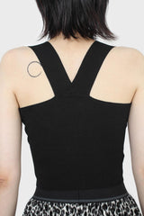 Thick strap cross back knit tank
