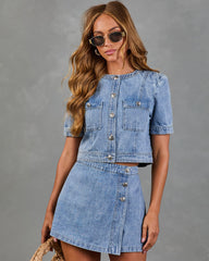 Carlsen Denim Short Sleeve Top