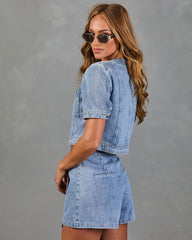 Carlsen Denim Short Sleeve Top