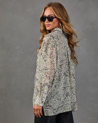 Chrishelle Abstract Button Down Blouse