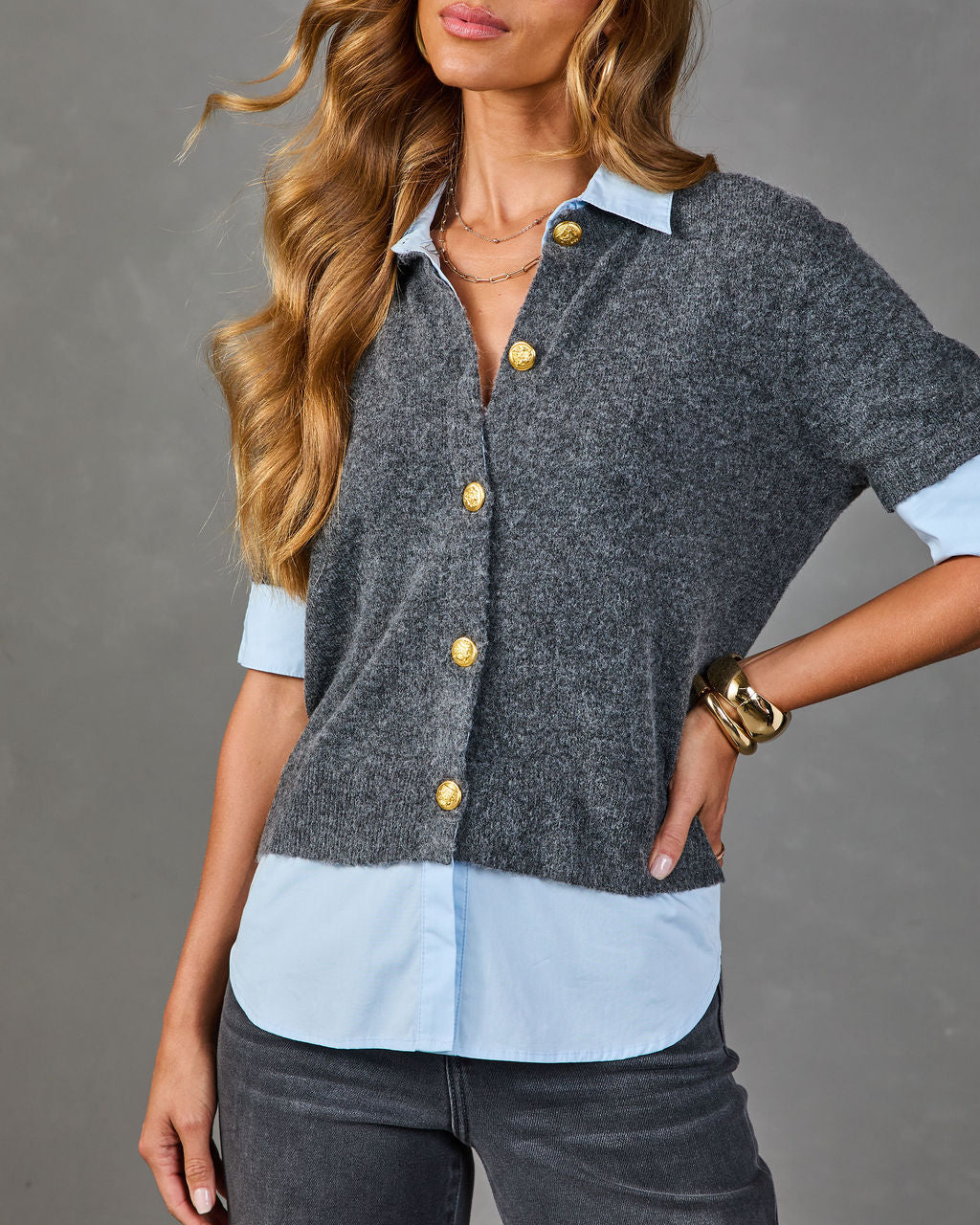 Keepsake Lane Knit Twofer Top