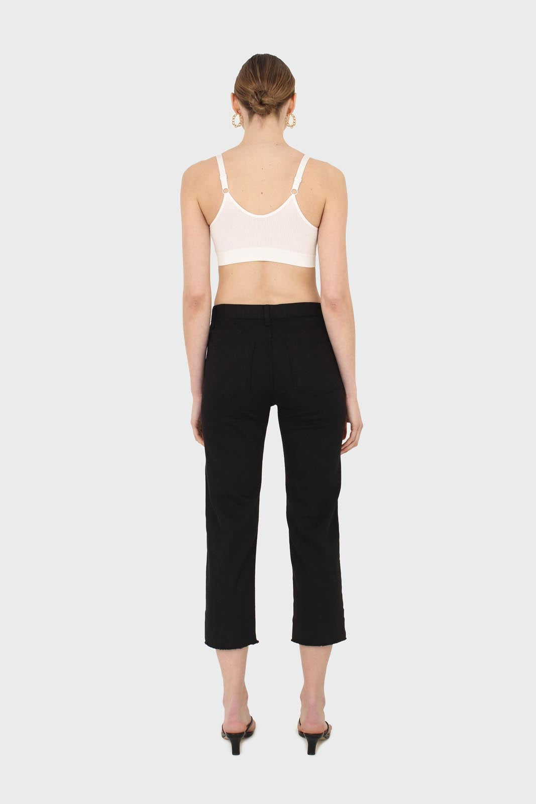 Black cut bottom boyfriend jeans - 2005