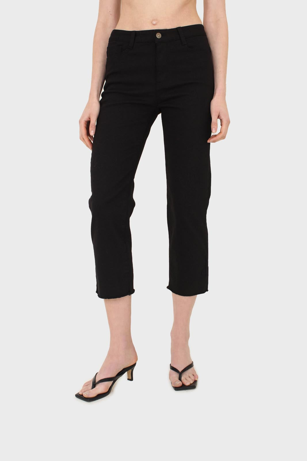 Black cut bottom boyfriend jeans - 2005