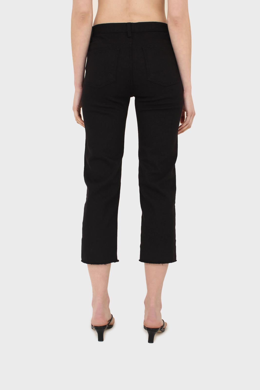 Black cut bottom boyfriend jeans - 2005