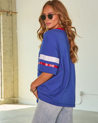 Buffalo Bills Cotton Striped Sleeve Graphic Tee