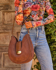 Nayima Faux Suede Shoulder Bag