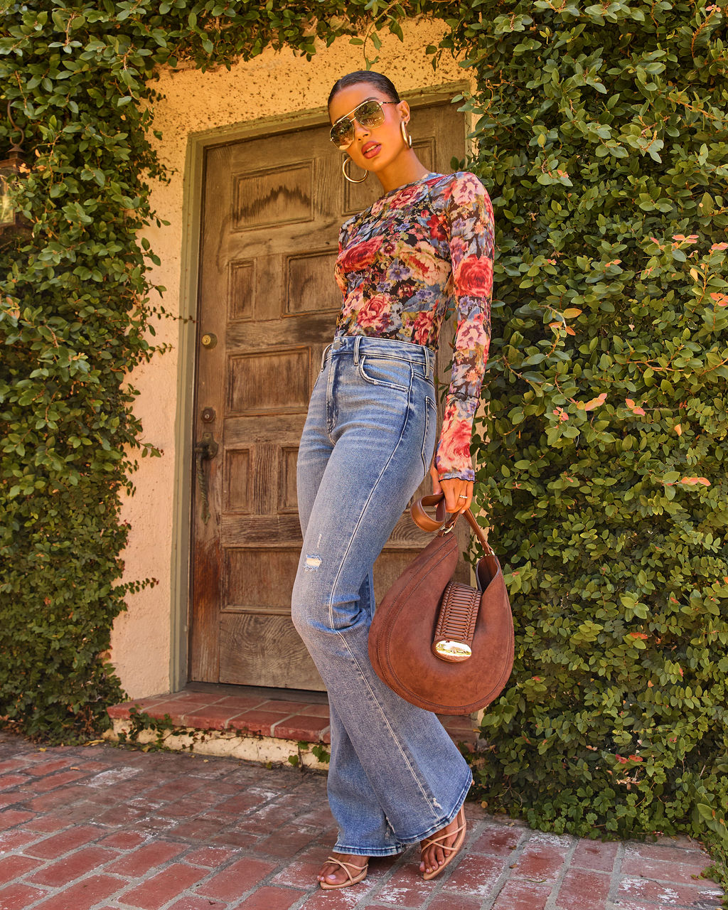 Nayima Faux Suede Shoulder Bag