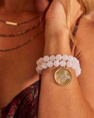 Sea Haze Beaded Charm Bracelet