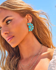 Gilded Coast Turquoise Earrings