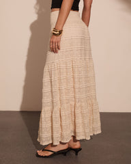 Romantic Nomad Ruffle Lace Maxi Skirt