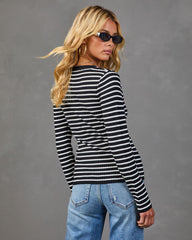 Willow Lane Striped V Neck Top