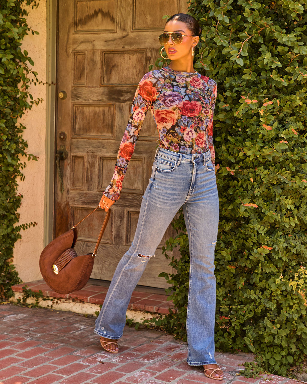 Ayla Super Stretch High Rise Flare Jeans
