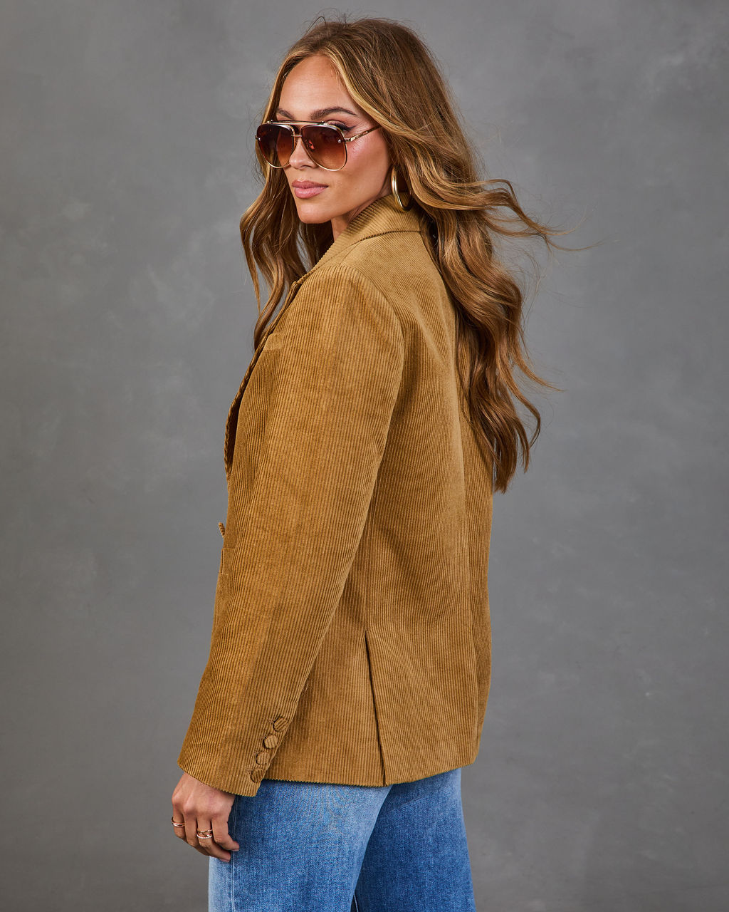 Tamia Corduroy Single Breasted Blazer